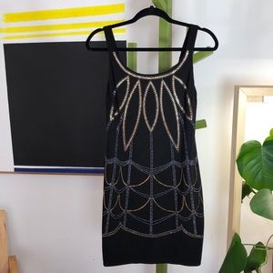 Bisou Bisou embellished minidress Art Deco size 4